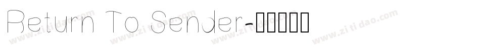 Return To Sender字体转换